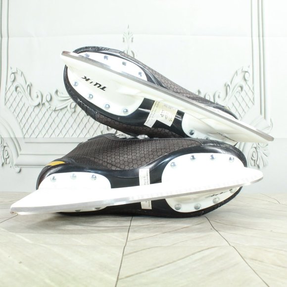 Bauer Supreme Enforcer Black Leather Lace Up Ice Hockey Skates Shoes Size 5 - Picture 9 of 9